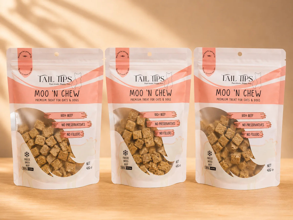 Moo N' Chew - 100% Freeze-Dried Beef Treats | Pure & Natural | 40g pack-Fussy Cat