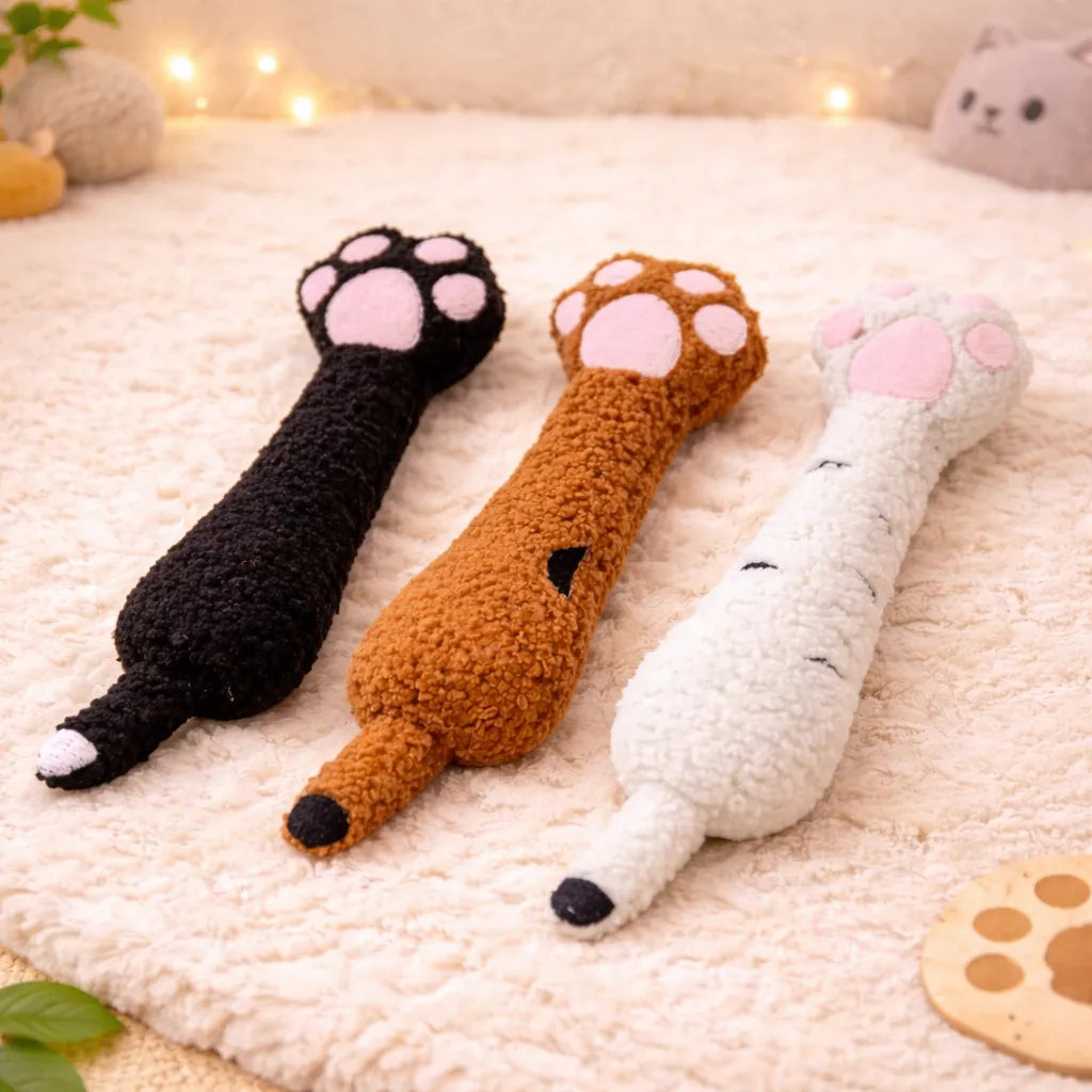Plush Cat Kicker Toy with Catnip – Durable Chew-Resistant Teaser Wand for Cats (33 cm) | Long-Lasting Interactive Cat Toy-Fussy Cat