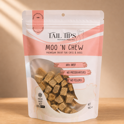 Moo N' Chew - 100% Freeze-Dried Beef Treats | Pure & Natural | 40g pack