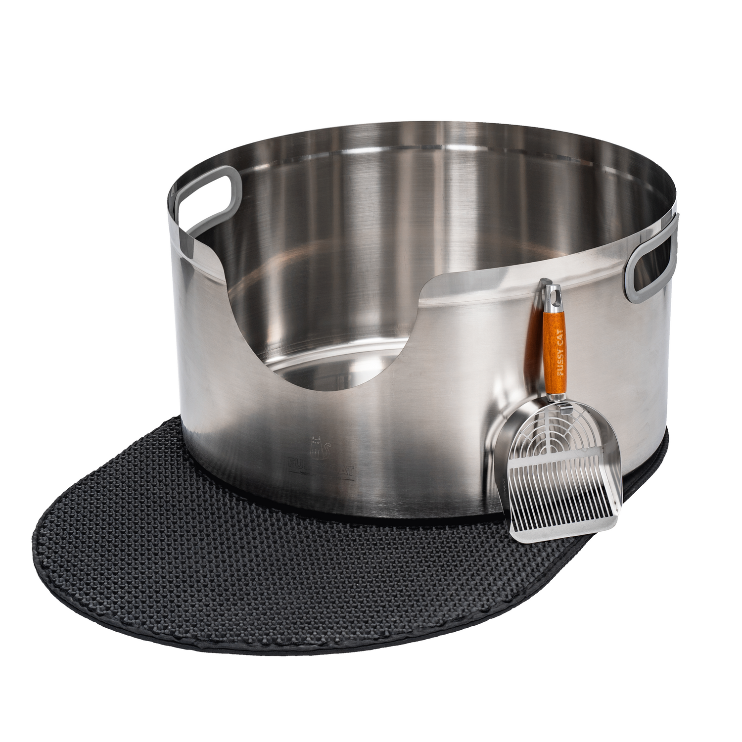 XXL Steel Round Cat Litter Box for Maine Coon cat