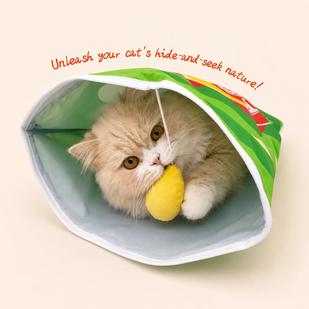Interactive Cat Tunnel Drill Bag Toy – Collapsible Crinkle Sleeping Bag for Cats-Fussy Cat