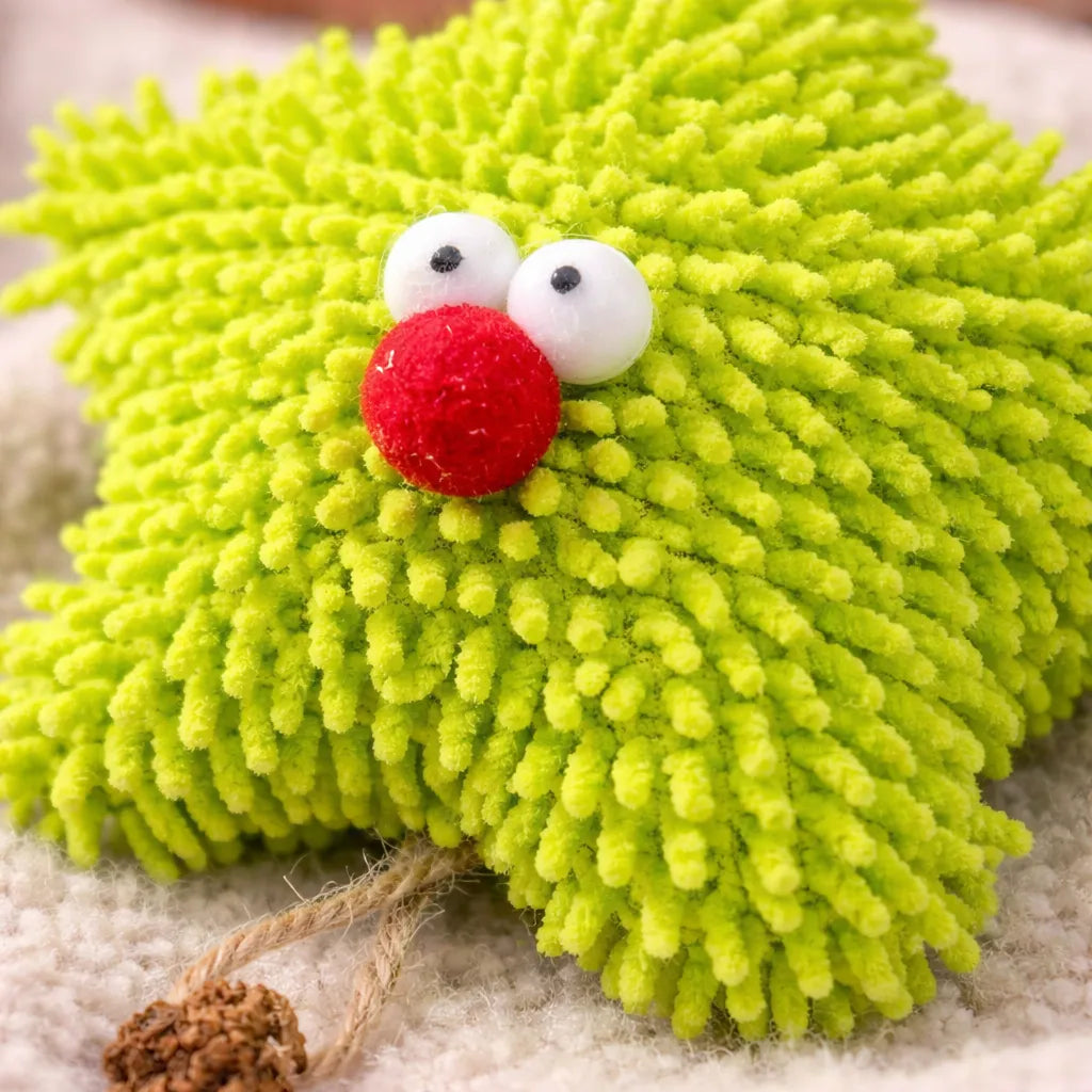 Green Starfish Catnip Cat Toy – Interactive Plush Star Shape | Soft & Durable Cat Toy for Kittens & Cats (14 cm)-Fussy Cat