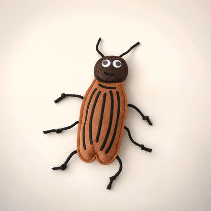 Soft Felt Cockroach Cat Toy with Catnip – Bite Resistant Interactive Indoor Chew Toy for Cats-Fussy Cat