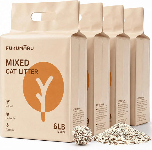 FUKUMARU Apple Wood Mixed Tofu Cat Litter-Fussy Cat