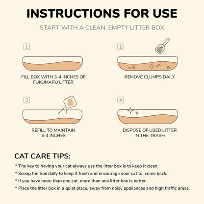 FUKUMARU Cassava Cat Litter 10.8 kg (4 packs)-Fussy Cat