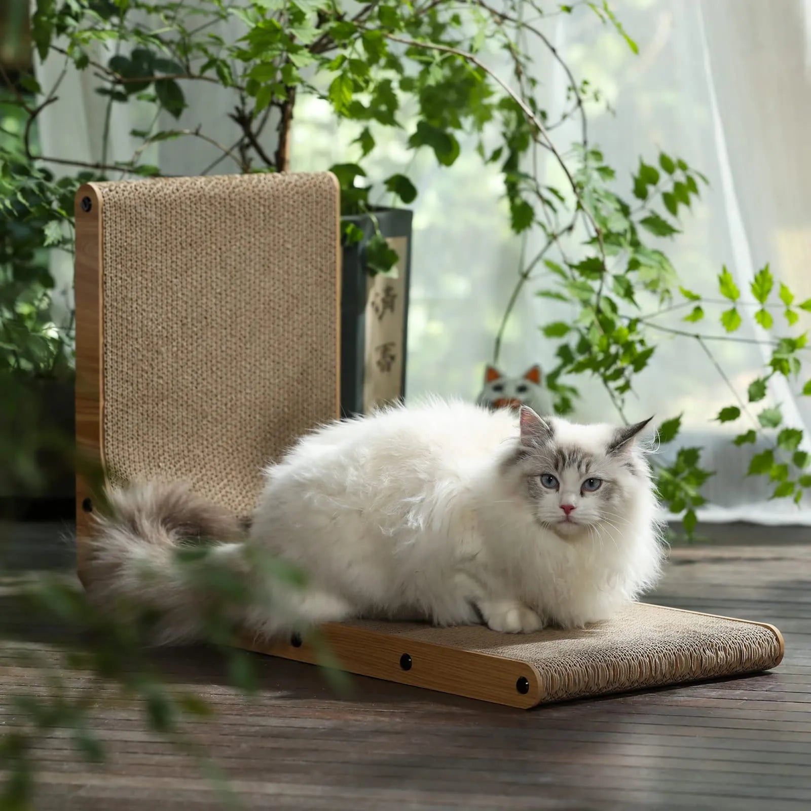 Fukumaru L-Shaped Cat Scratcher, Large-Fussy Cat