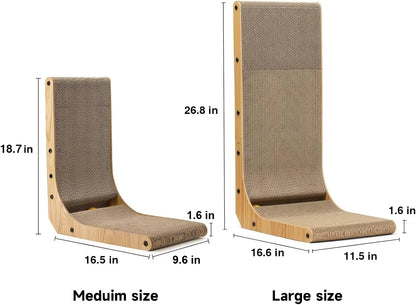 Fukumaru L-Shaped Cat Scratcher, Small-Fussy Cat