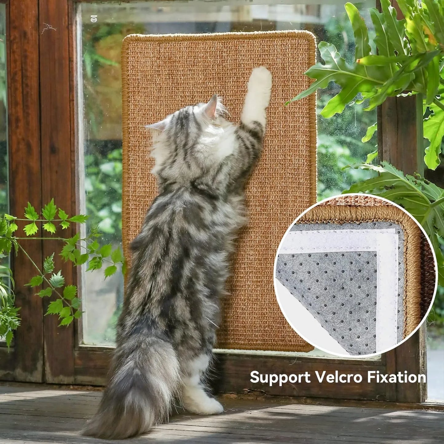 Fukumaru Natural Sisal Cat Scratching Mat, Medium 60 x 40 cm-Fussy Cat