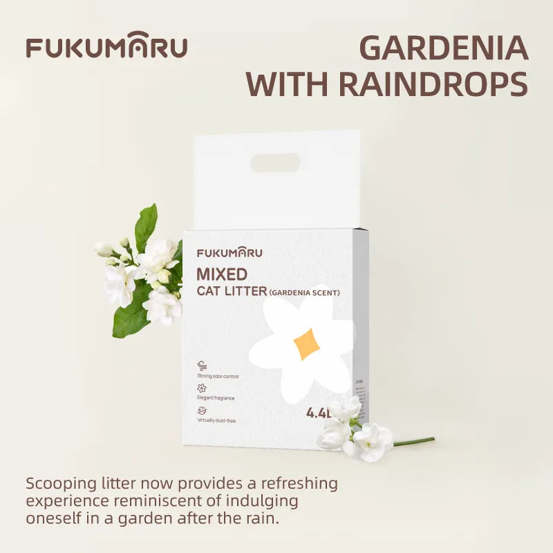 Fukumaru Tofu & Bentonite Mixed Cat Litter with Active Carbon 8 kg (4 packs)-Fussy Cat
