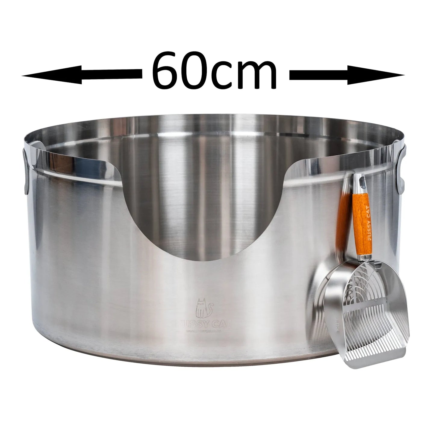 Fussy Cat XXL Stainless Steel Round Litter Box
