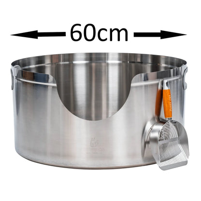 Fussy Cat XXL Stainless Steel Round Litter Box