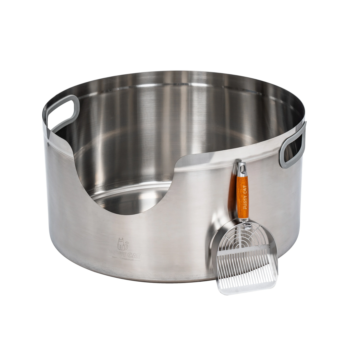 Maine Coon Stainless Steel Round Cat Litter Box 