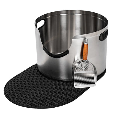 Fussy Cat Stainless Steel Round Cat Litter Box