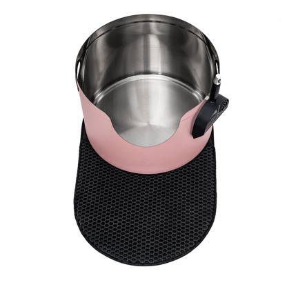 Pink Stainless Steel Cat Round Litter Box from Fussy Cat