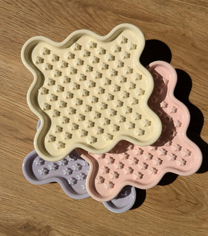 Fussy Cat Ceramic Lick Mat Slow Feeder Puzzle Bowl