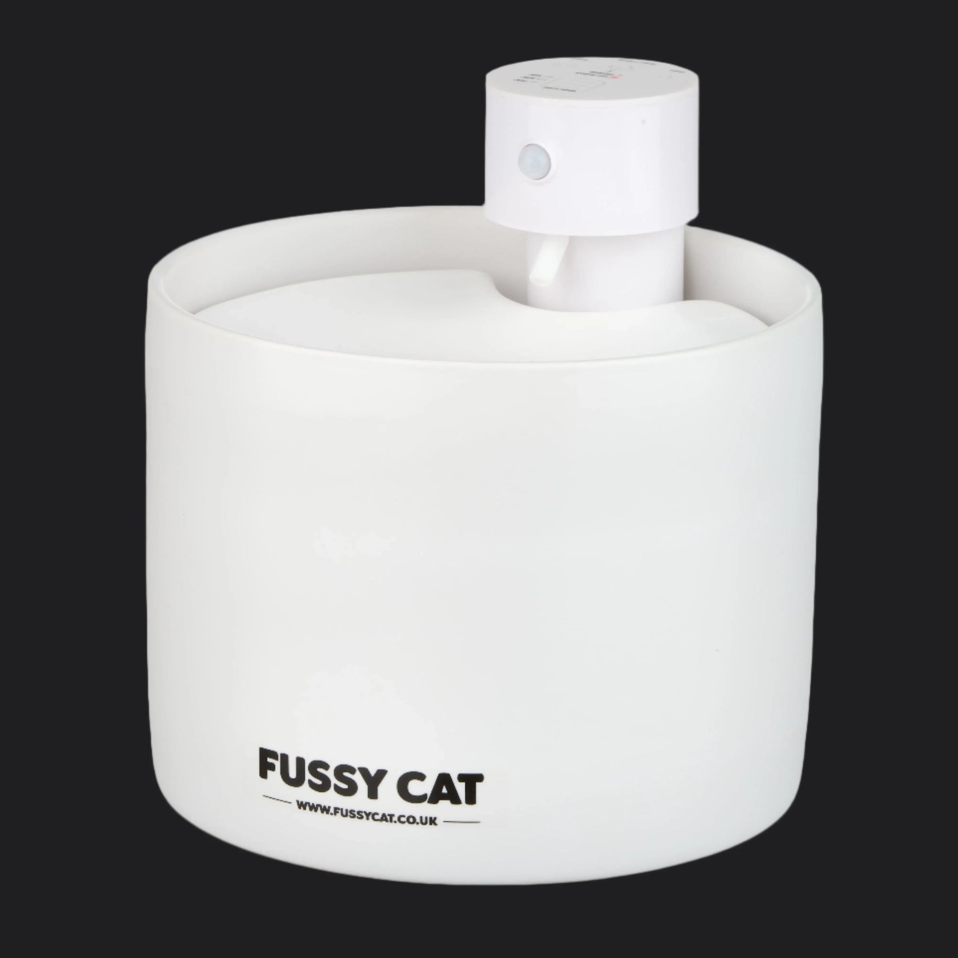 Fussy Cat Water Fountain - Ceramic, Wireless, Motion Activated, Spill-proof design