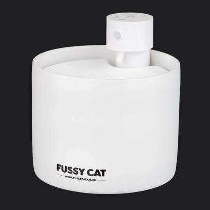 Fussy Cat Water Fountain - Ceramic, Wireless, Motion Activated, Spill-proof design