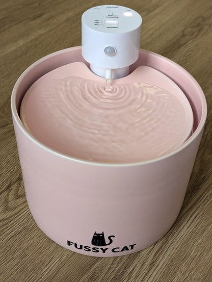 Fussy Cat Ceramic Water Fountain - Pink