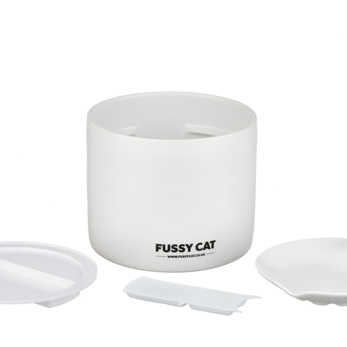 Fussy Cat Water Fountain - Ceramic, Wireless, Motion Activated, Spill-proof design