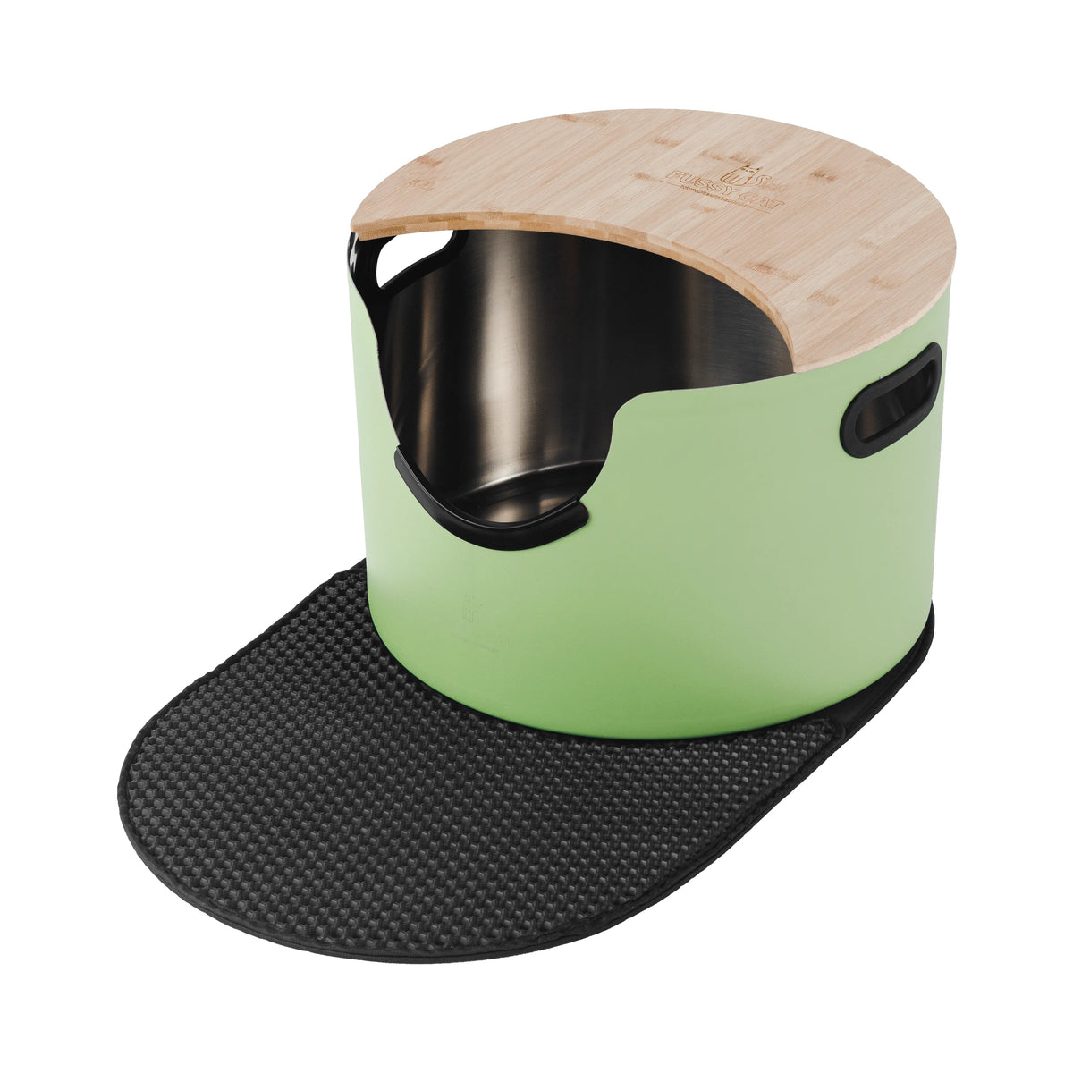 Fussy Cat - The Green Litter Box, 48 Litres. With Litter Mat & Scoop.