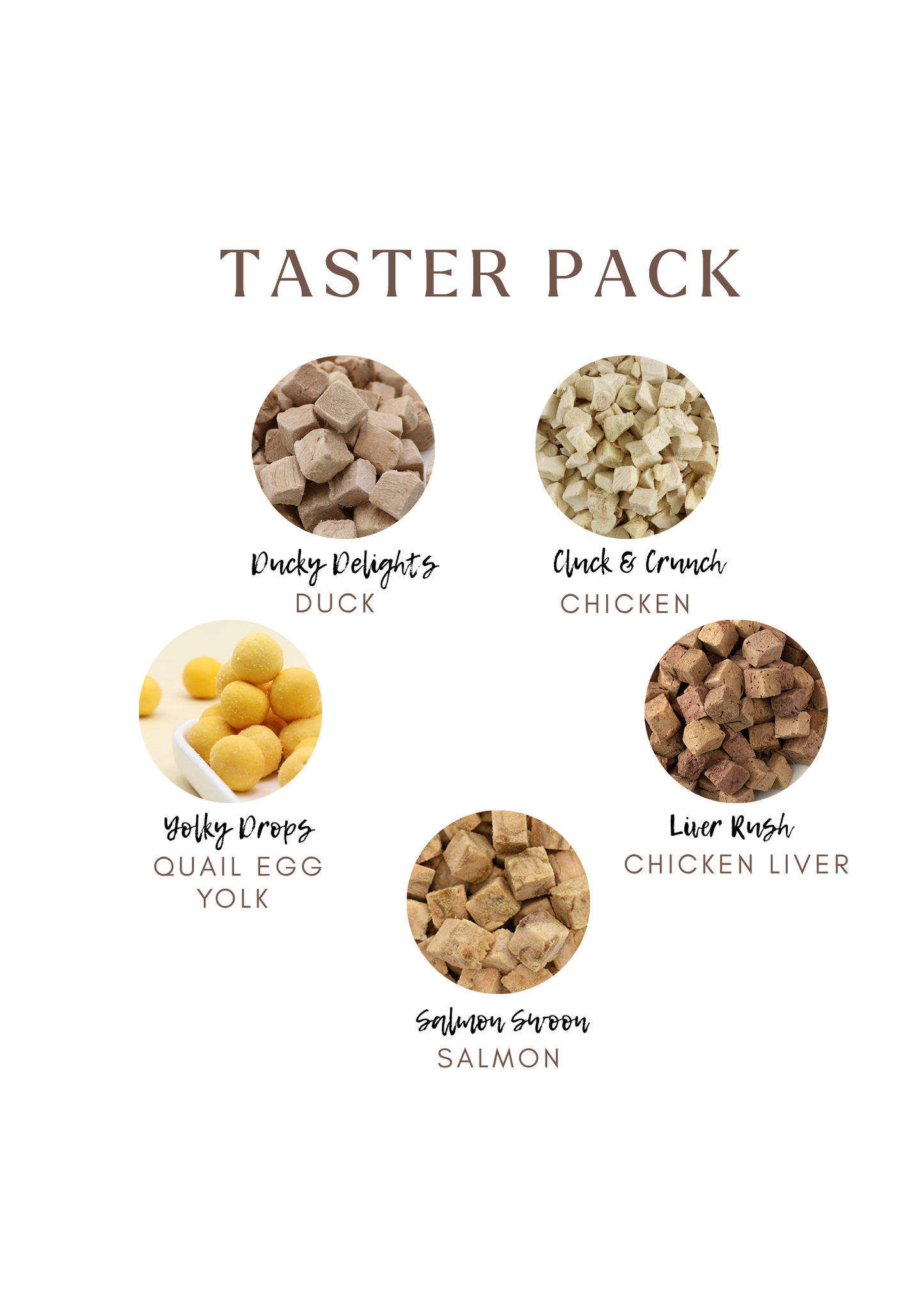 Taster Pack - 5 Freeze-Dried Pet Treats | Try All Flavours