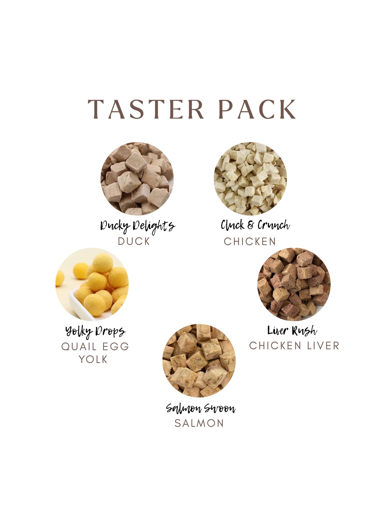 Taster Pack - 5 Freeze-Dried Pet Treats | Try All Flavours-Fussy Cat