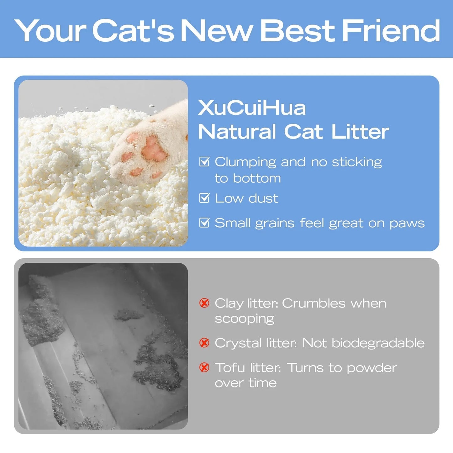 Xu Cuihua Original Cassava Cat Litter (Unscented)-Fussy Cat