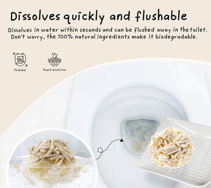 Cococat 100% Plant-based Cat Litter - Biodegradable & Flushable