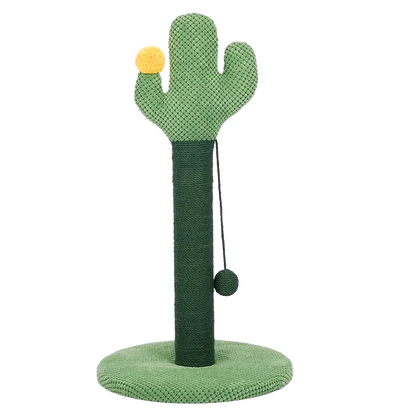 ZEZE Cactus Cat Scratching Post – 65cm Tall with Sisal Rope & Pom-Pom Toy-Fussy Cat