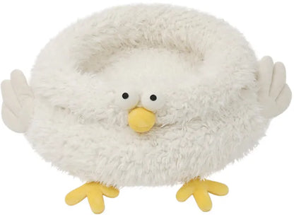 ZEZE Gugu Chicken Cat Bed – Plush Round Nest with Raised Sides-Fussy Cat