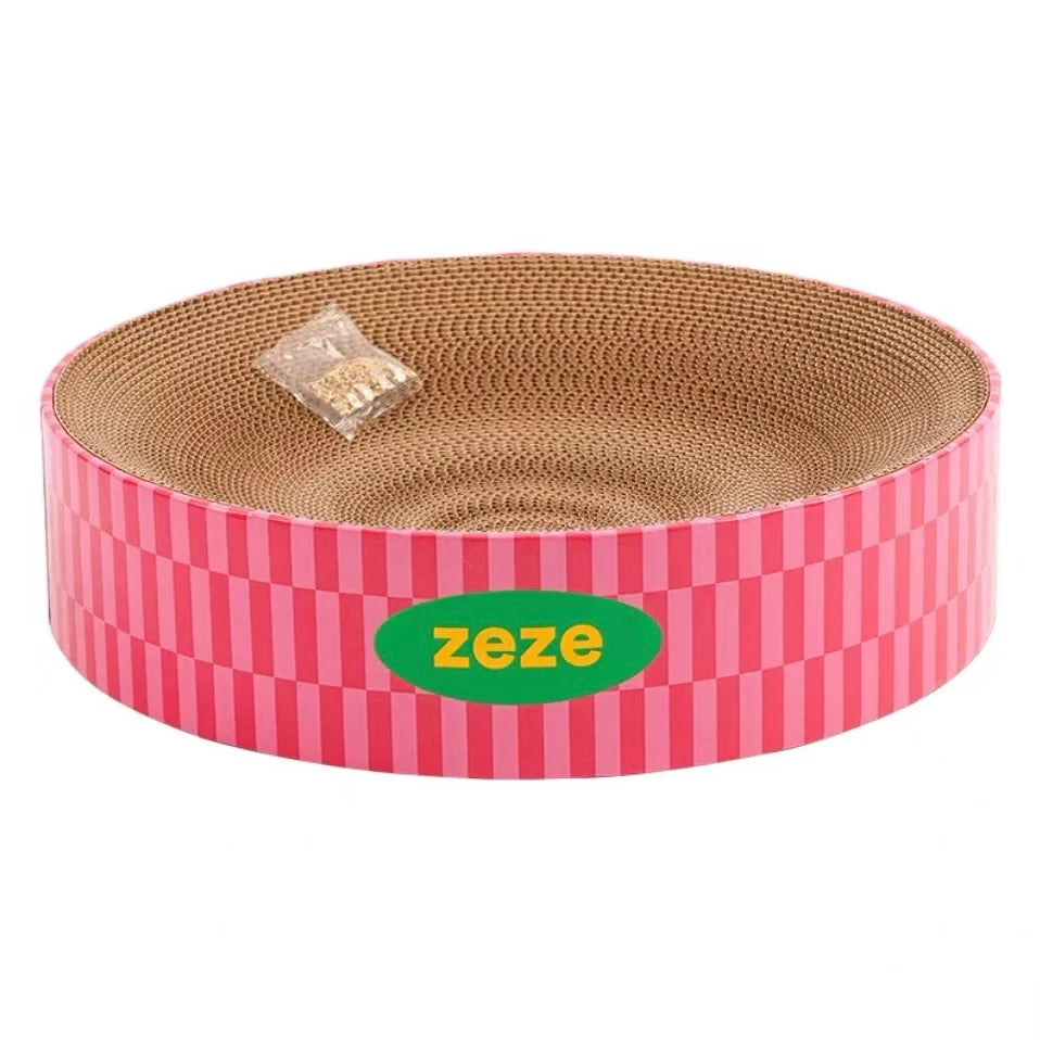 ZEZE Retro Cat Scratcher – 3-in-1 Cardboard Bed & Play Lounge-Fussy Cat