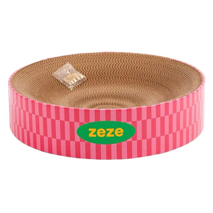 ZEZE Retro Cat Scratcher – 3-in-1 Cardboard Bed & Play Lounge-Fussy Cat