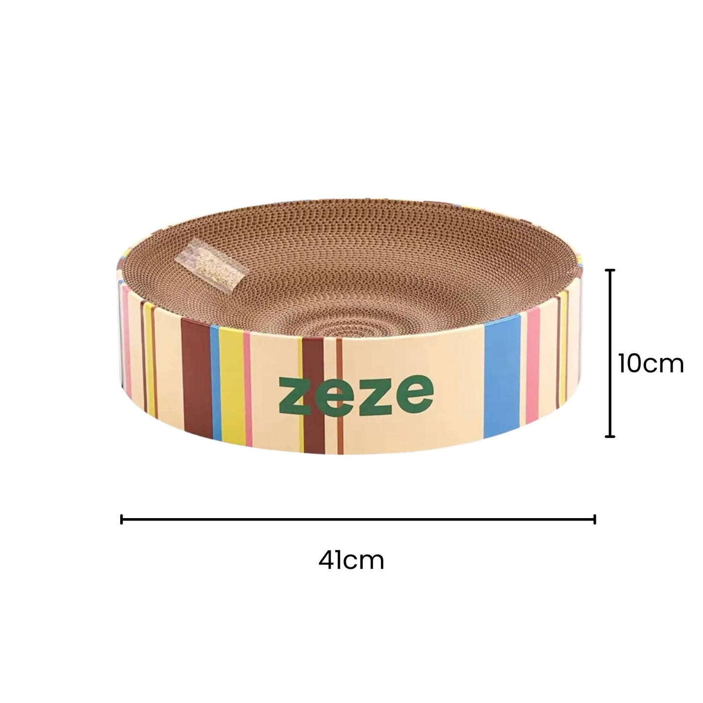ZEZE Retro Cat Scratcher – 3-in-1 Cardboard Bed & Play Lounge-Fussy Cat