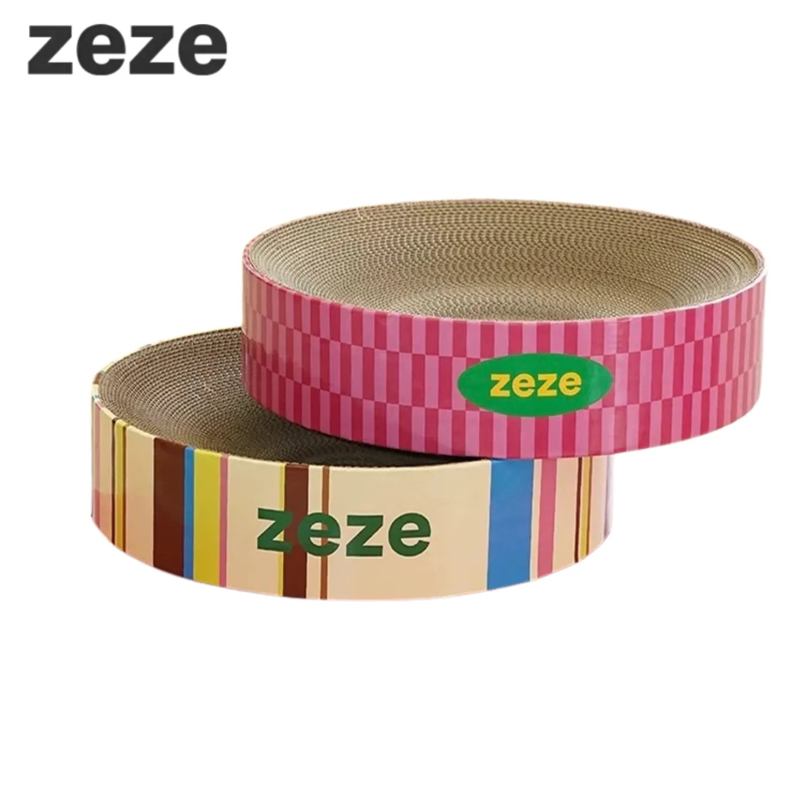 ZEZE Retro Cat Scratcher – 3-in-1 Cardboard Bed & Play Lounge-Fussy Cat