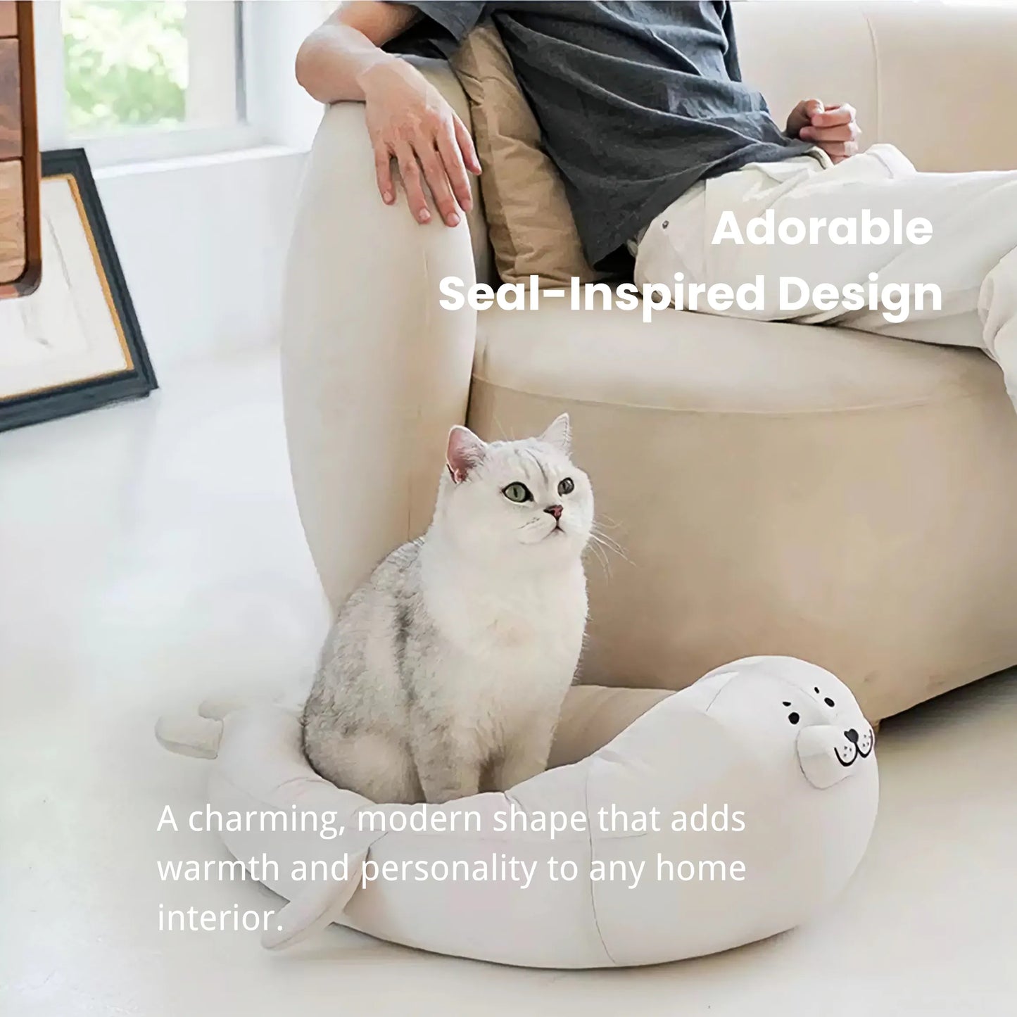 ZEZE cat bed (seal shape)-Fussy Cat