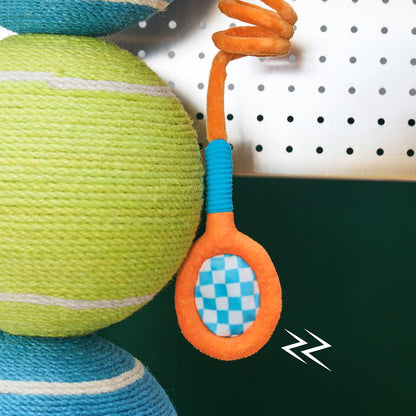 ZEZE ACE Tennis Ball Cat Scratching Post – Jute Rope & Racket Toy, 86cm