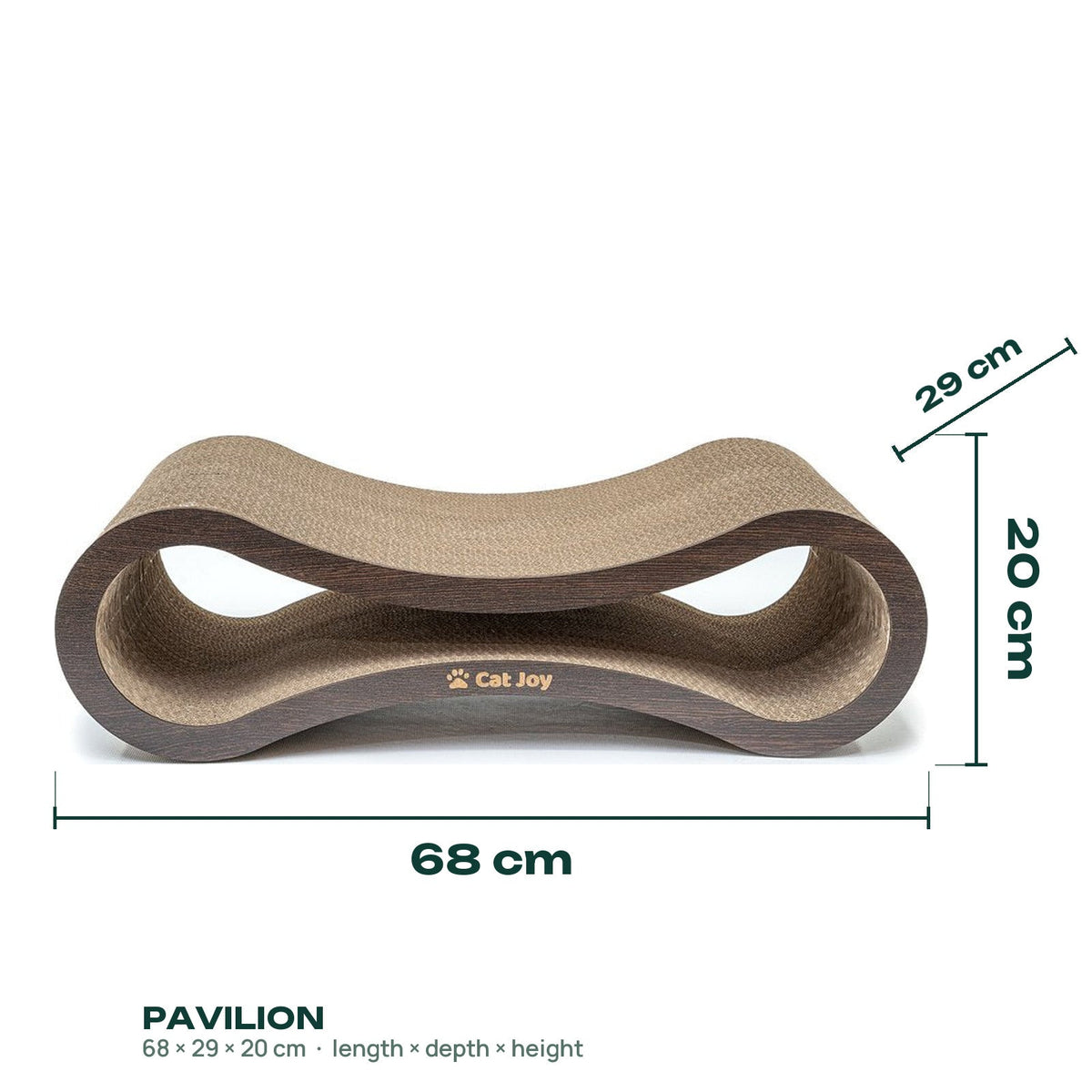 Pavilion – Cardboard Cat Scratcher Tunnel, Handmade in Britain
