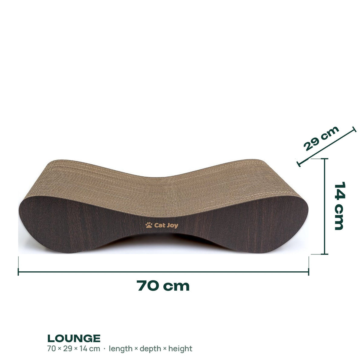 Lounge – Curved Cardboard Cat Scratcher & Lounger, Handmade in Britain