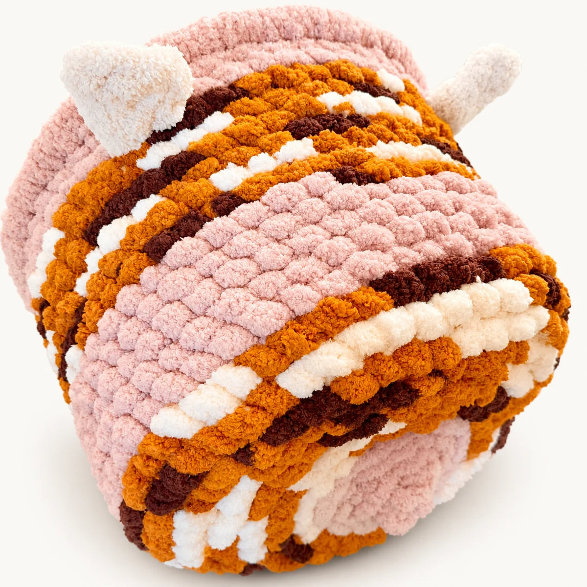 Luxury Chunky Knit Cat Cave Bed with Pom-Pom Toy - Handmade to Order