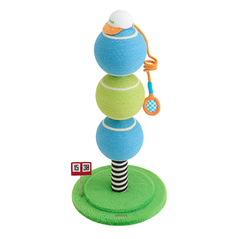 ZEZE ACE Tennis Ball Cat Scratching Post – Jute Rope & Racket Toy, 86cm