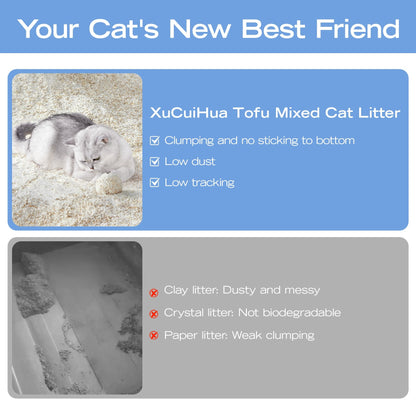 Xu Cuihua Cassava & Tofu Cat Litter (Unscented)-Fussy Cat
