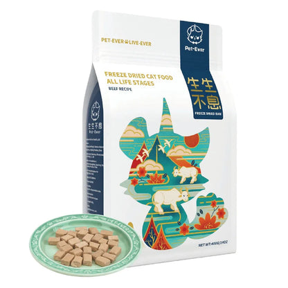 Pet-Ever Complete Freeze-Dried Raw Beef Cat Food – 400g