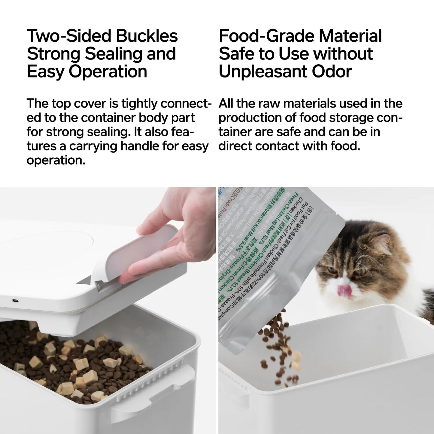 pidan 15L Vacuum Pet Food Storage with Scale-Fussy Cat