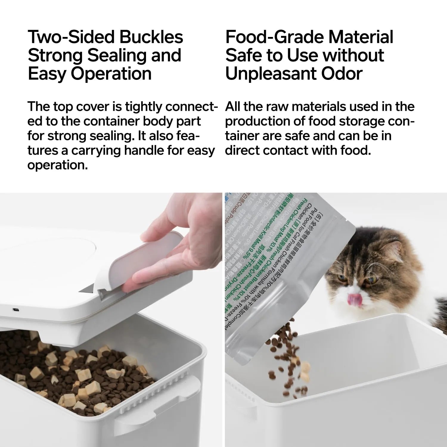 pidan 15L Vacuum Pet Food Storage with Scale-Fussy Cat