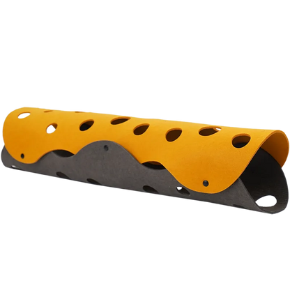ZEZE Cheese Cat Play Tunnel – Orange Felt with Peek Holes