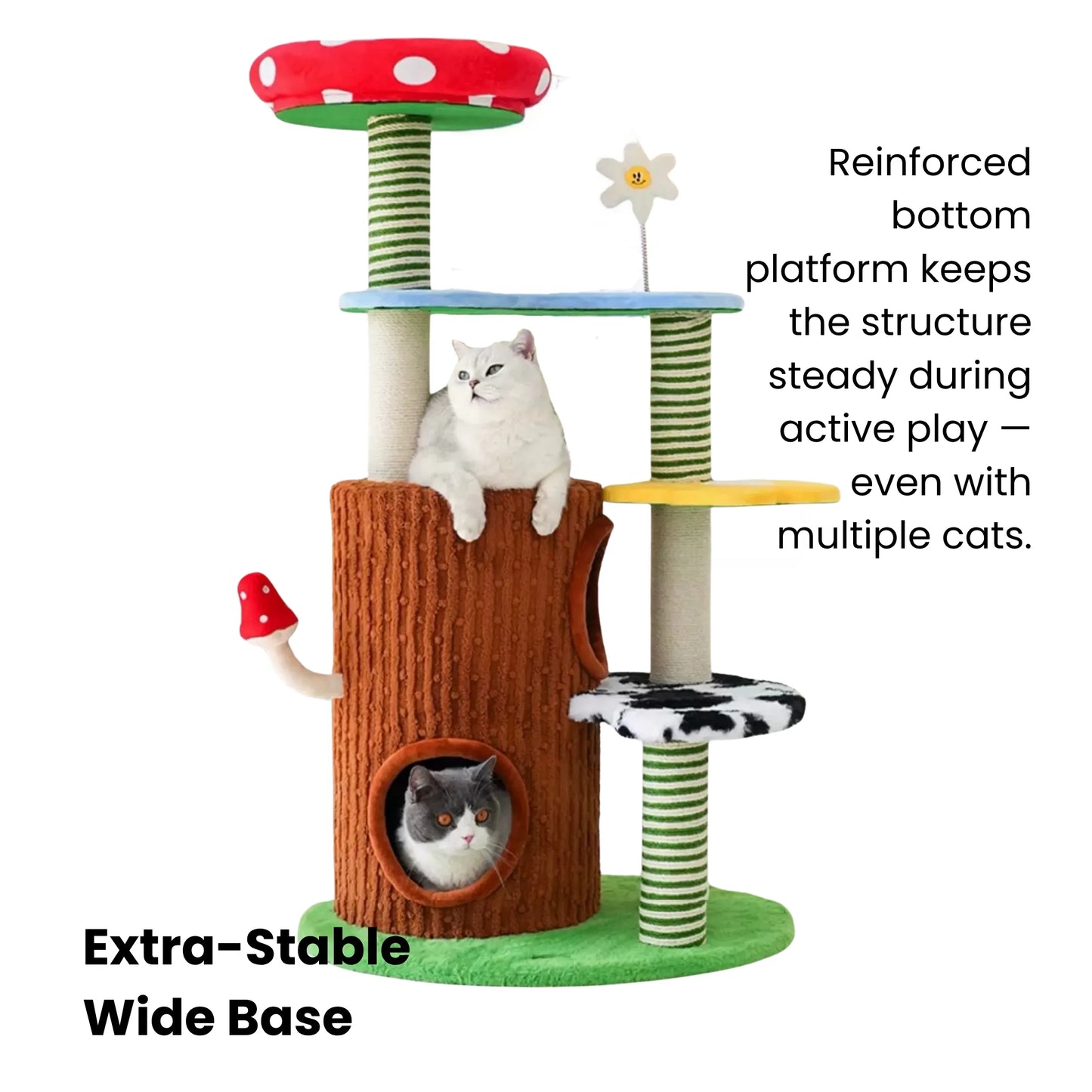 zeze Deluxe 3-in-1 Multi-Function Cat Tree — Bed, Scratcher & Multi-Level Activity Tower-Fussy Cat