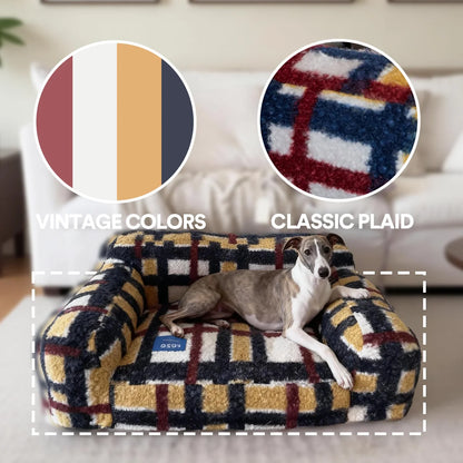 zeze Mondrian Vintage Pet Sofa Bed-Fussy Cat