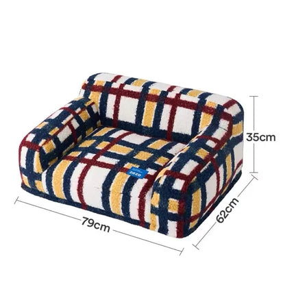 zeze Mondrian Vintage Pet Sofa Bed-Fussy Cat