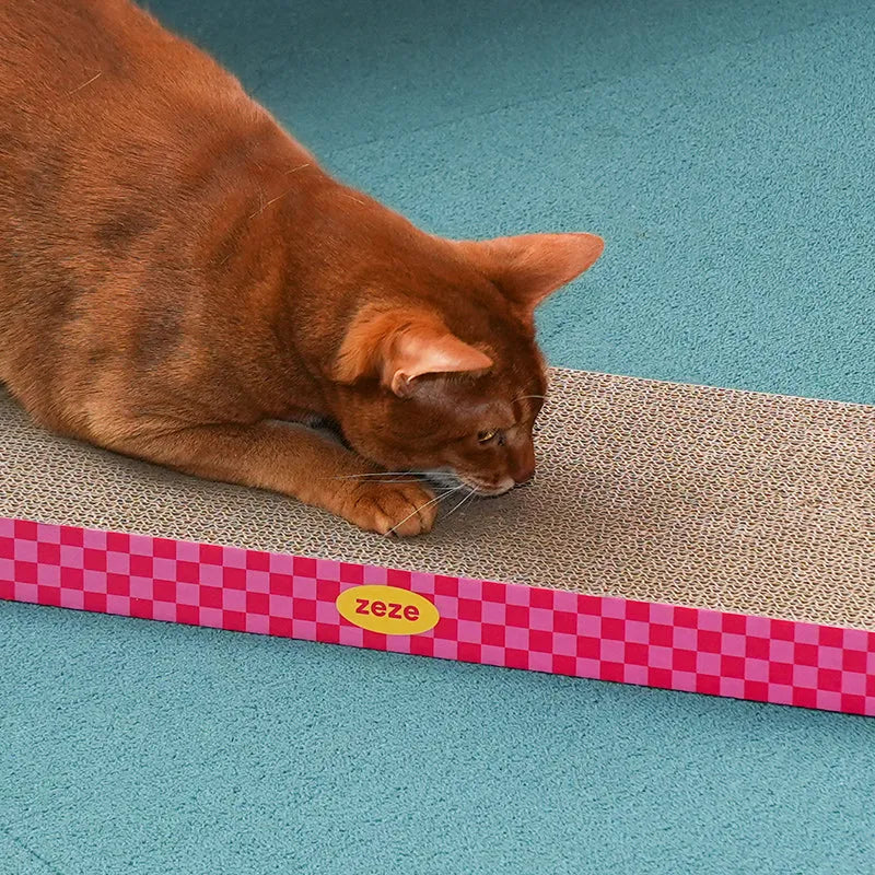 zeze Neon Sweetheart Corrugated Cardboard Cat Scratcher Pad (44 cm)-Fussy Cat