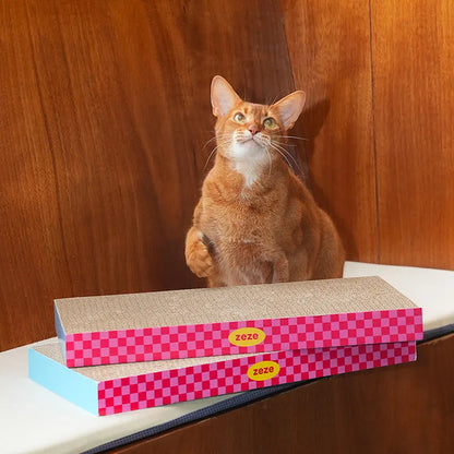 zeze Neon Sweetheart Corrugated Cardboard Cat Scratcher Pad (44 cm)-Fussy Cat